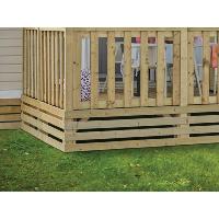 Soubassement terrasse sur 5 lattes en hauteur