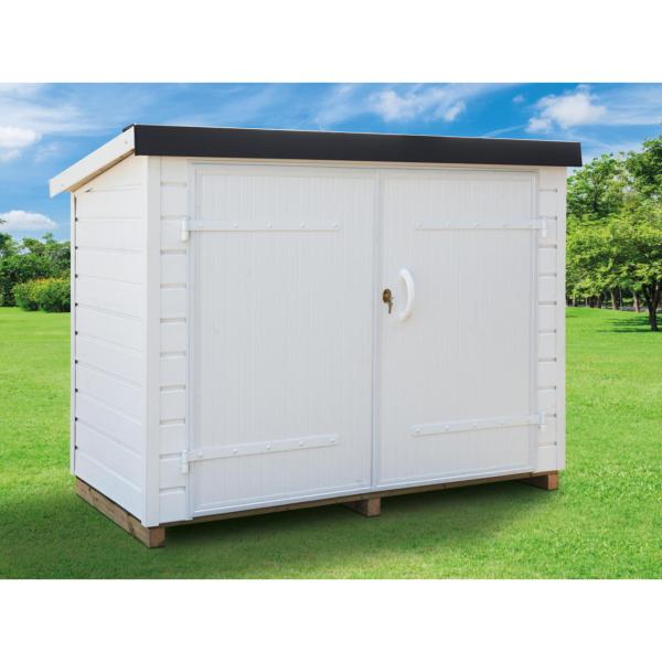 Clairval Abri de jardin "Dune" PVC Range-Tout toit inversé 1 pente