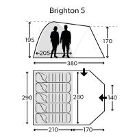 Tente de camping BRIGHTON 5 places