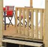 Portillon en bois sur roulette pour terrasse de mobil-home