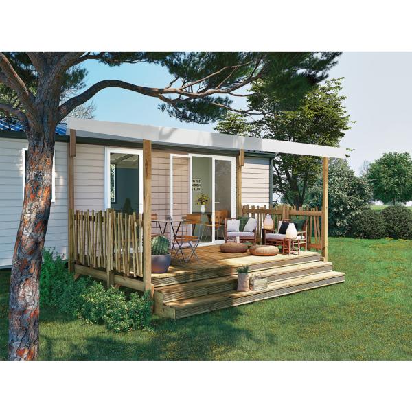 Terrasse Podium Clairval  MOEA 3m 10 couverte, rambarde Oyat