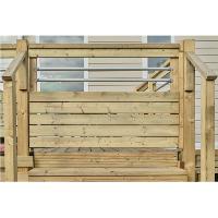 Portillon en bois sur roulette pour terrasse de mobil-home