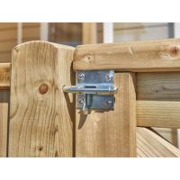 Portillon en bois sur roulette pour terrasse de mobil-home