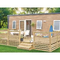 Terrasse Clairval non couverte Elite 3m avec rambarde "Bella" (2 tubes)