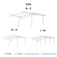 Jeu faitières de casquette pour auvent Trigano