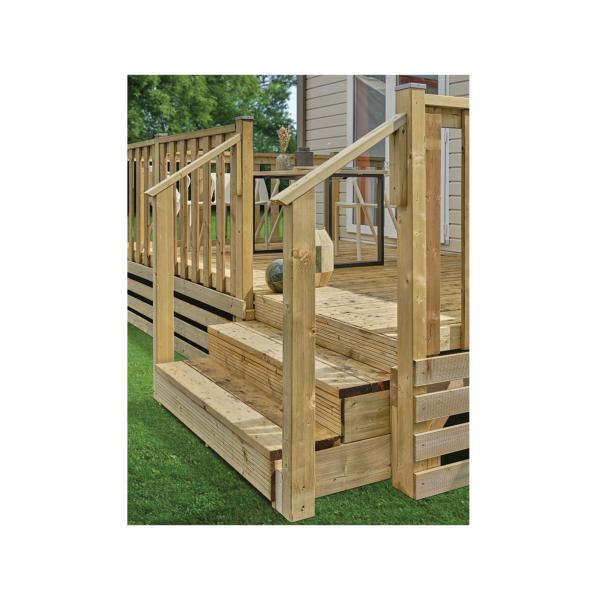 Main courante d’escalier pour terrasse bois de mobil-home