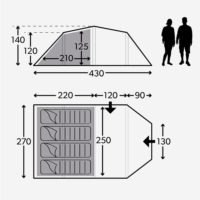 Toile de tente Kampa Mercea 4 places