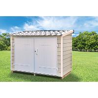 Clairval Abri de jardin  "Dune" PVC range tout toit 1 pente (pente vers l'avant) 