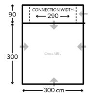 Auvent gonflable CROSS AIR pour tout type de véhicule ayant une hauteur de 1m80 à 2m10