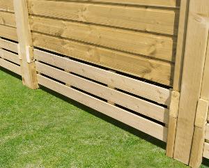 Soubassement terrasse sur 5 lattes en hauteur