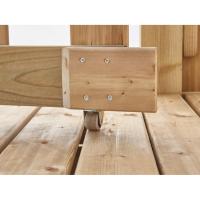 Portillon en bois sur roulette pour terrasse de mobil-home