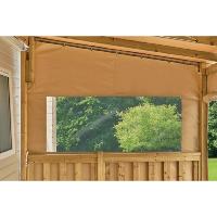 Cotés en toile PVC D/G avec baie ouvrante pour terrasse Clairval