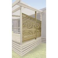 Pare-Vues bois à lattes horizontales ou verticales pour terrasse Clairval non couverte gamme résidentielle