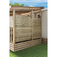 Terrasse bois classique couverte pour mobil-home